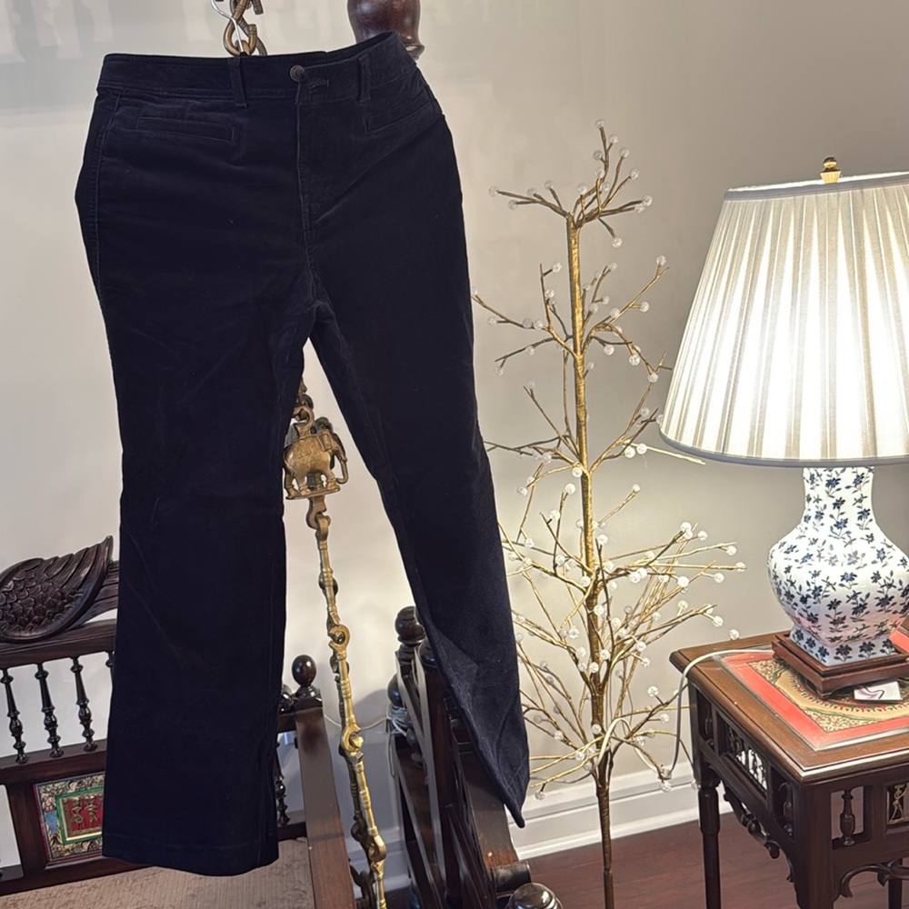 Talbots Black Boot Cut Velvet Pants